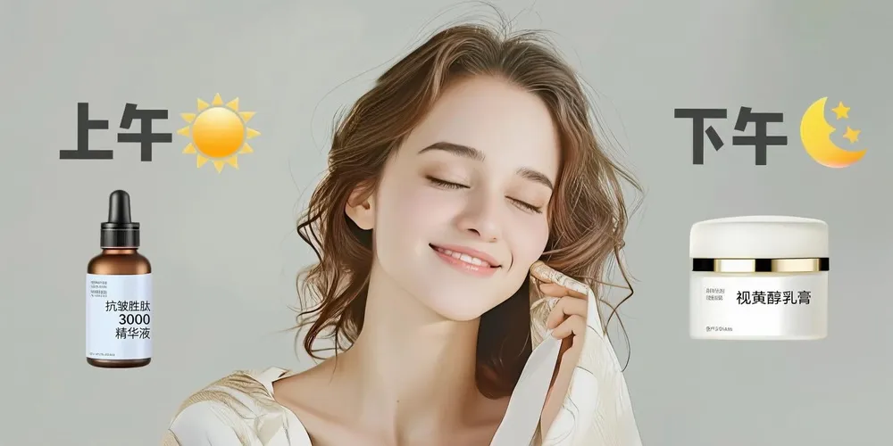 早上用 Matrixyl,晚上用视黄醇