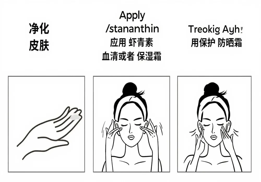 如何使用虾青素护肤产品