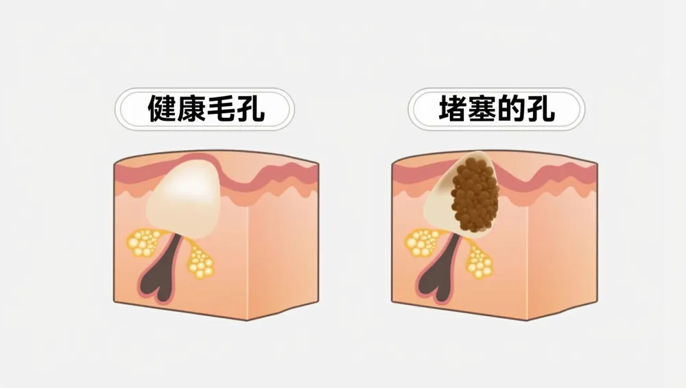 了解毛孔堵塞